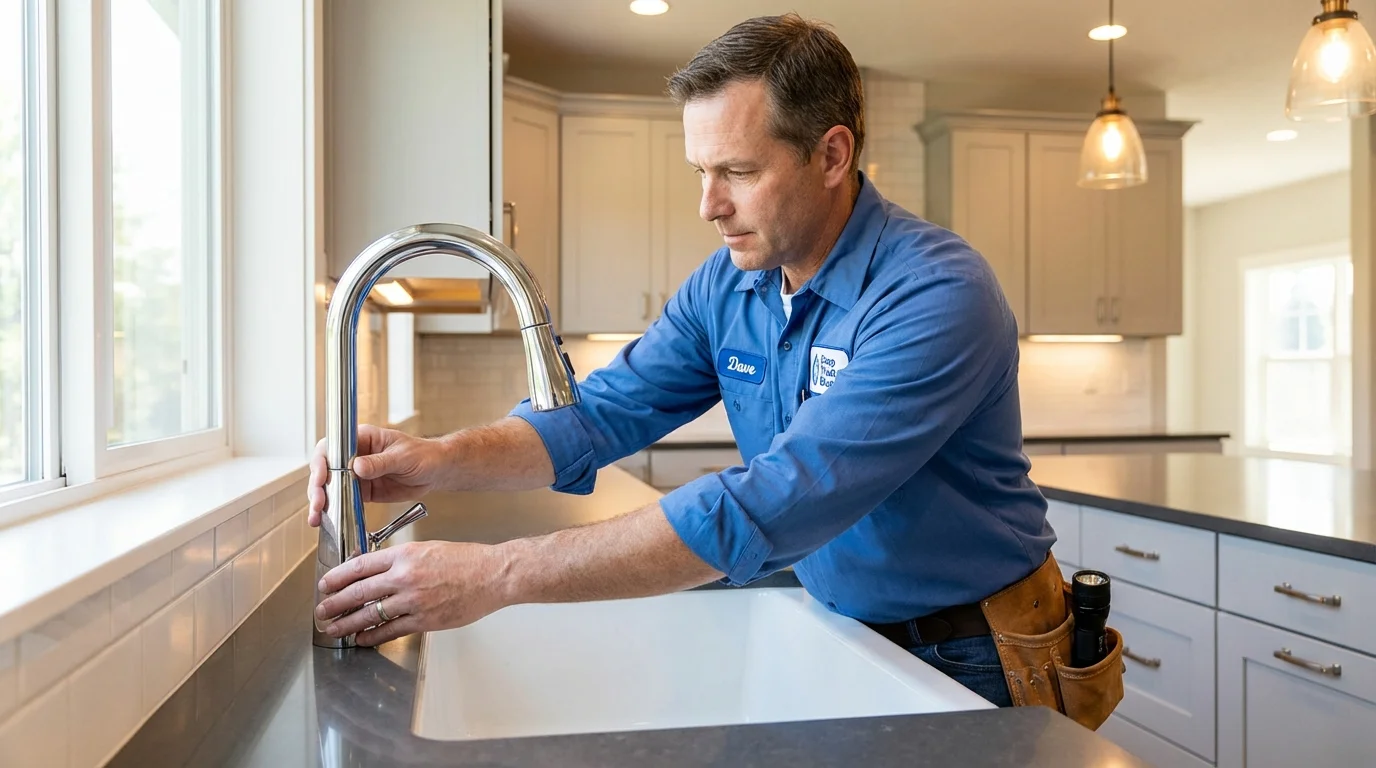 Kitchen faucet installation by Johns Plumbing LLC in Crandon